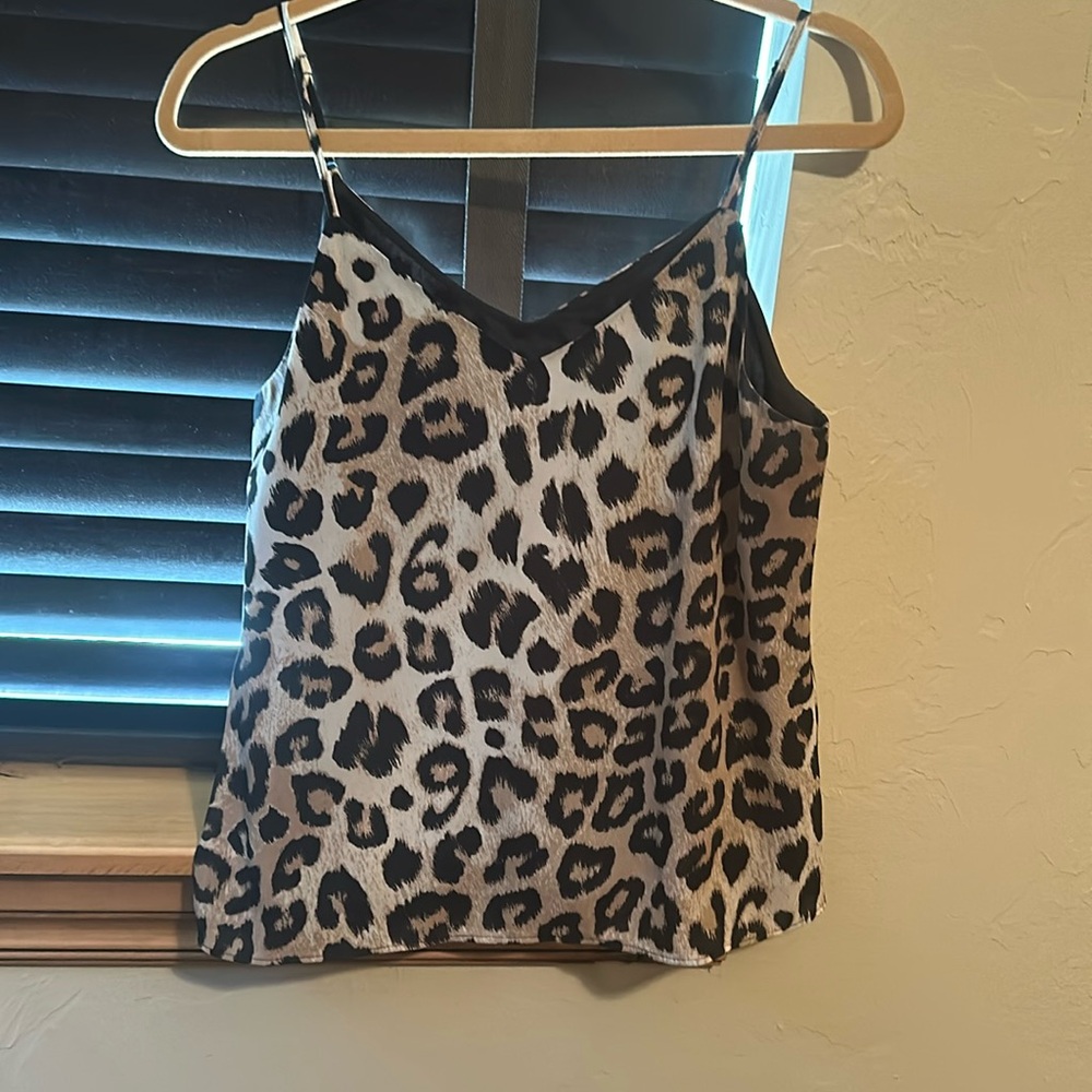 Small Banana Republic leopard shirt.